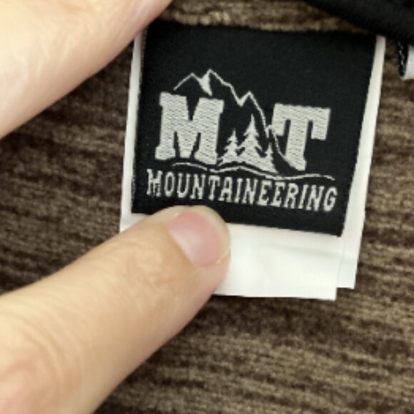 NEW MT Mountaineering Jacket Mens L Brown Fleece Full Zip Pockets Outdoor Hiking - Picture 8 of 12